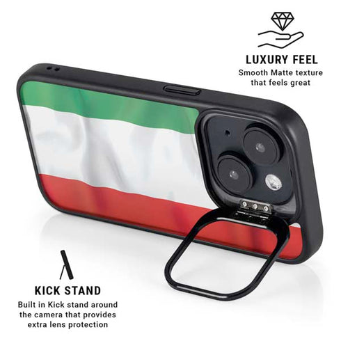 Italy Flag iPhone 15 Plus Kickstand Case